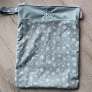 Personalisierbare Wetbag 30x40cm Nasstasche I Kita-Tasche I Windeltasche I Periodenunterwäsche I Geschenk Baby Schwimmbeutel wasserabweisend