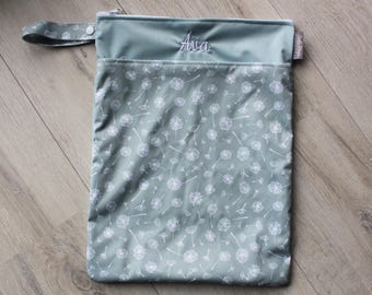 Personalisierbare Wetbag 30x40cm Nasstasche I Kita-Tasche I Windeltasche I Periodenunterwäsche I Geschenk Baby Schwimmbeutel wasserabweisend