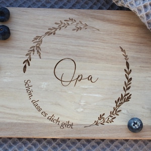 Breakfast board - Personalized boards - Birthday gift - Father&#39;s Day - Christmas - Wooden board - Cutting board - Gift for grandpa / grandma
