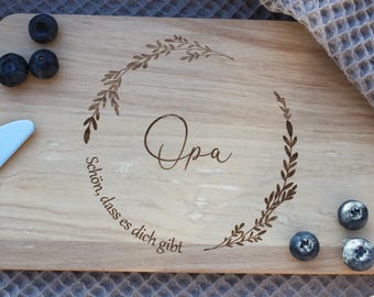 Deska śniadaniowa - Deski personalizowane - Prezent na urodziny - Dzień Ojca - Boże Narodzenie - Deska drewniana - Deska do krojenia - Prezent dla dziadka/babci