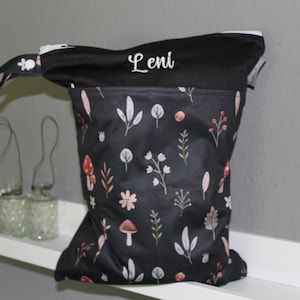 Personalisierbare Wetbag 30x40cm Nasstasche I Kita-Tasche I Windeltasche I Periodenunterwäsche I Geschenk Baby Schwimmbeutel wasserabweisend