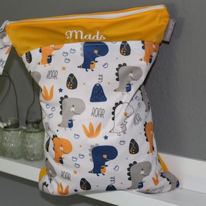Personalisierbare Wetbag 30x40cm Nasstasche I Kita-Tasche I Windeltasche I Periodenunterwäsche I Geschenk Baby Schwimmbeutel wasserabweisend