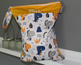 Personalized wet bag 30 x 40 cm | Wet bag | Daycare bag | Diaper bag | Period underwear | Gift | Baby swim bag | Water-repellent