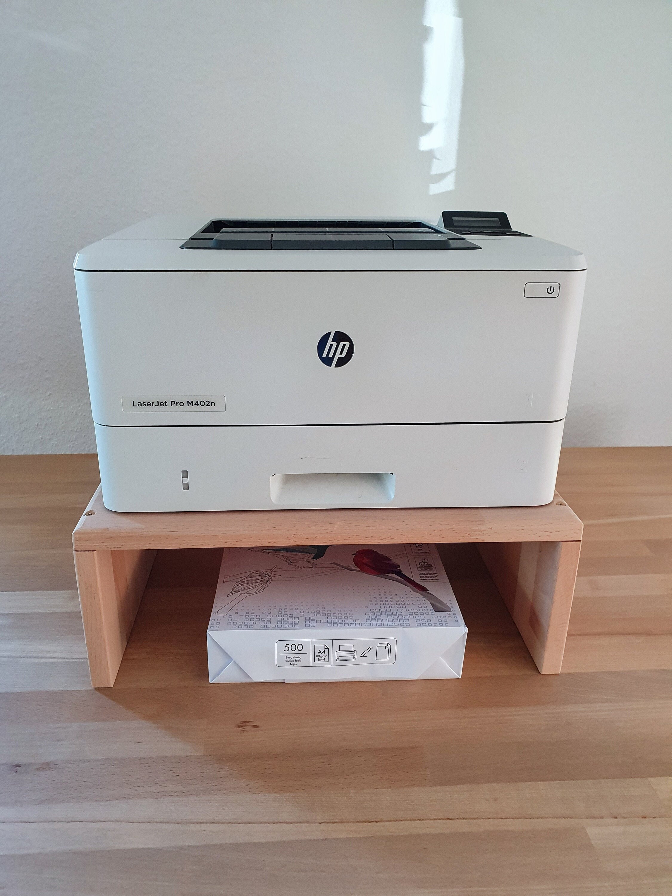 Printer platform beech 40x40x15cm