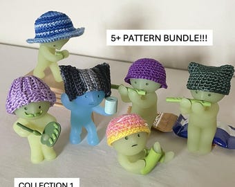 Crochet Hat Pattern Bucket Hat Cap Brim Beanie Easy for Smiski