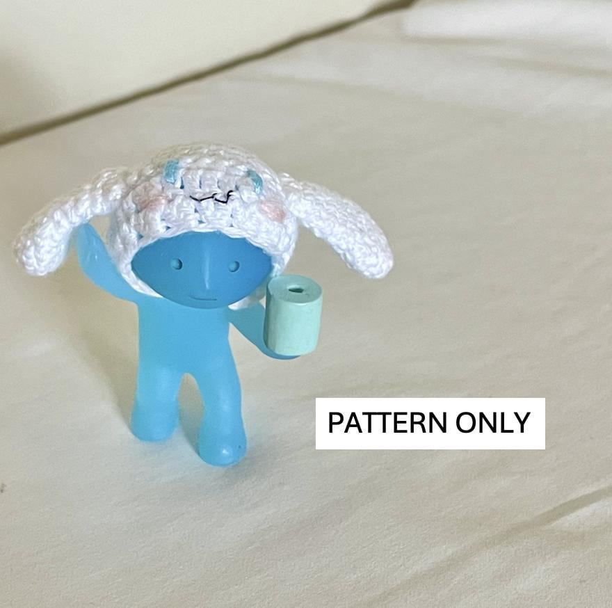 Cinna Bunny Crochet Hat Pattern Cap Rabbit for Smiski Easy Blind Box - Etsy