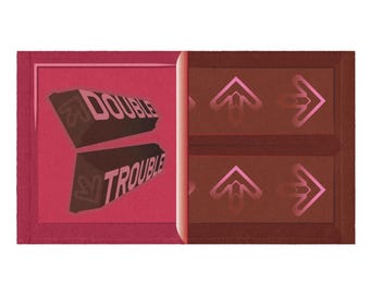 DOUBLE TROUBLE Candy Bar Handduk