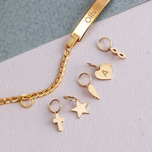 14K 18K Solid Gold Small Tiny Charms • Dainty Everyday Gold Figures Charms For Bracelet & Necklace