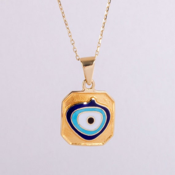 Aesthetic Mushroom and Evil Eye Necklace for Indie France | Ubuy