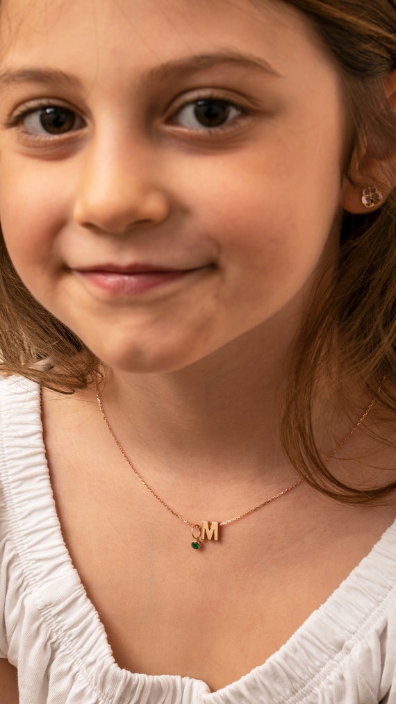 M MOOHAM Dainty Gold Necklace For Women - 14K Gold Over Layered Initial Necklace With CZ - View #6