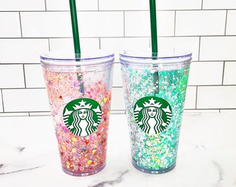 Snow Globe Tumblers Not Starbucks, Floating Glitter Cup - Miscellaneous  Items - Bakersfield, California, Facebook Marketplace