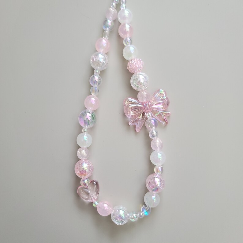 Pink Bow Tie Phone Charm Strap Phone Lanyard Phone - Etsy