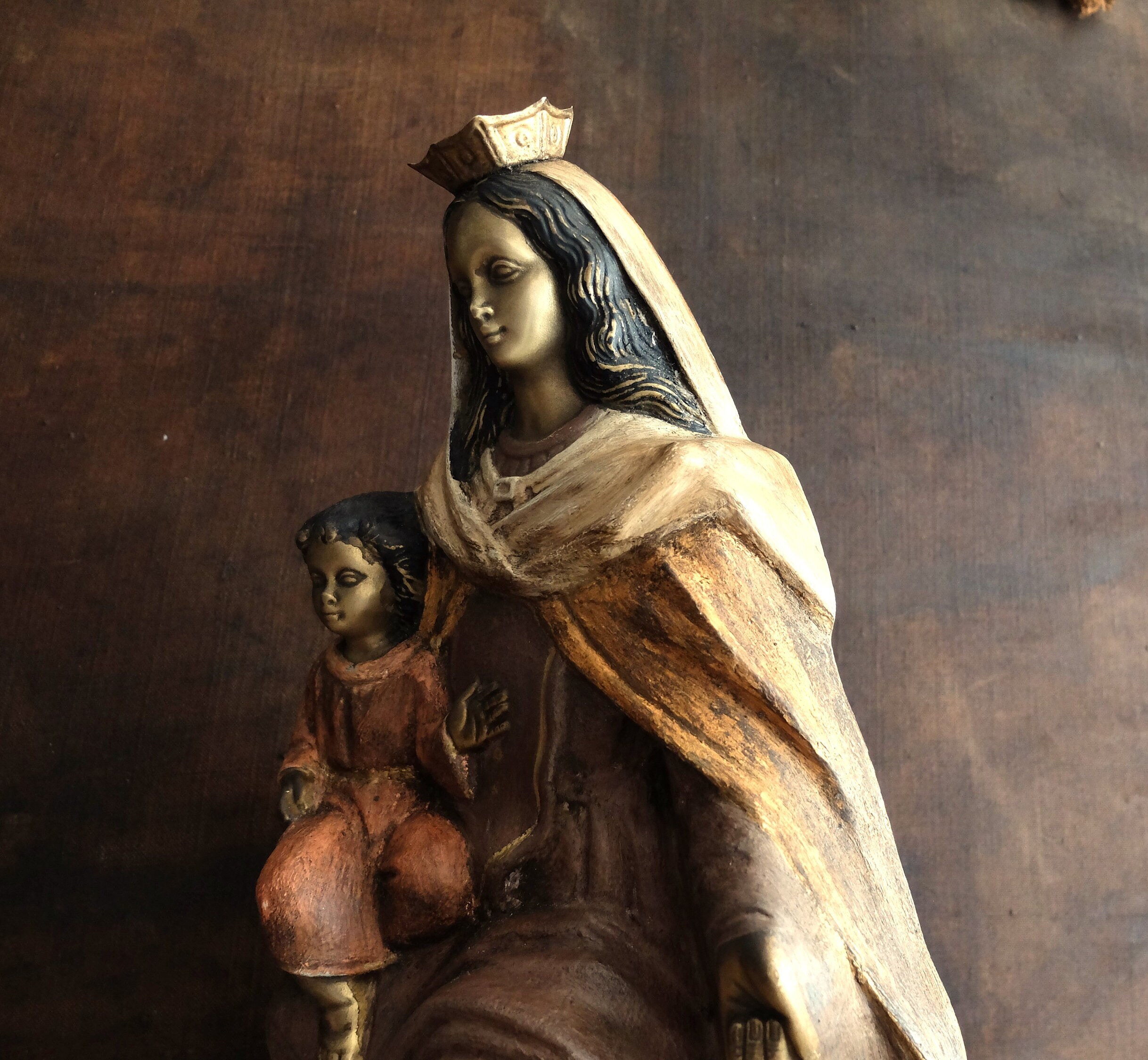 Our Lady of Mount Carmel Sculpture/ Spanish Religious Art/ Bronze ...