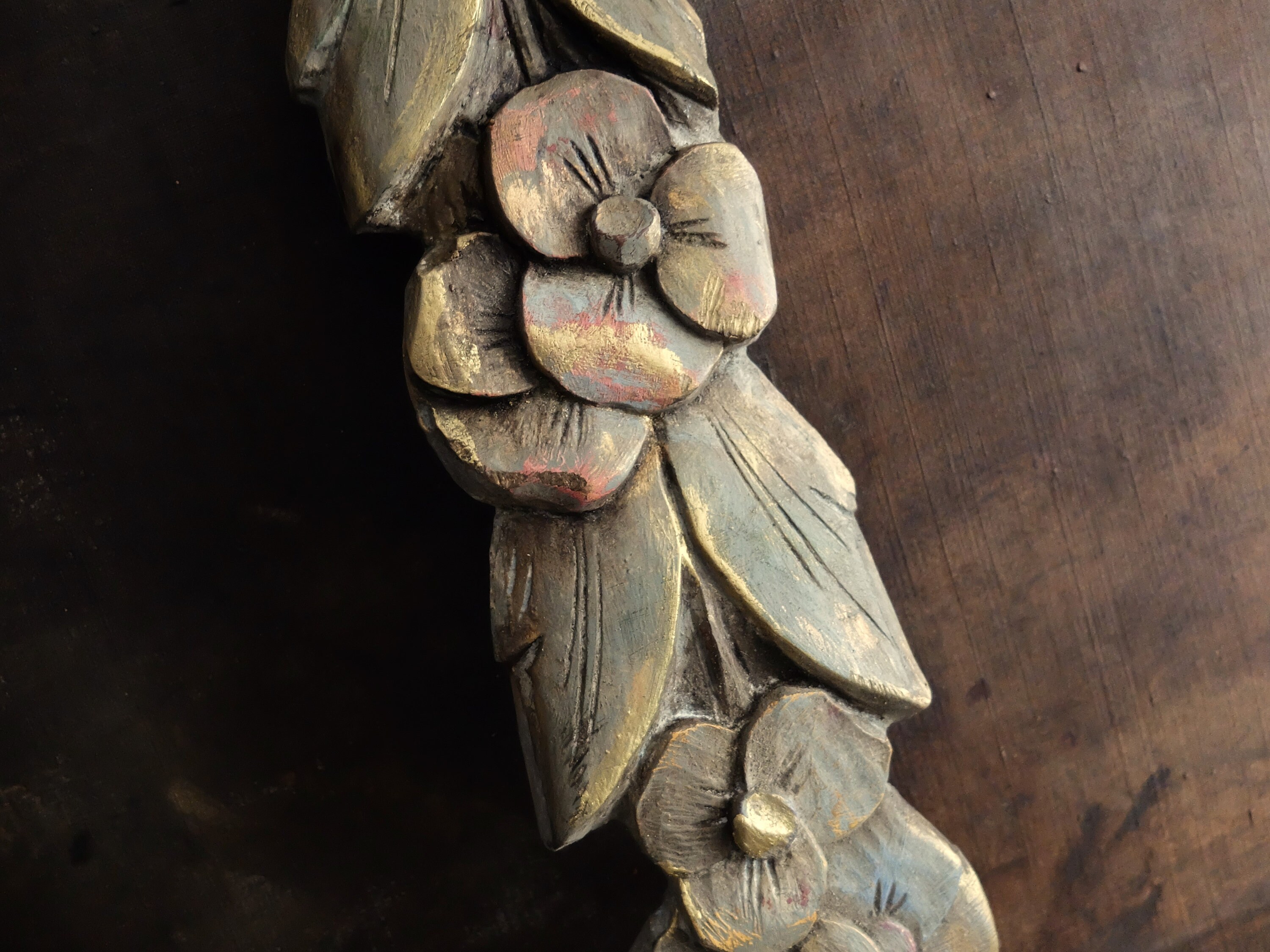 Antique Carved Wood/ Wall Decor Carved Wood/ Flowers and Etsy
