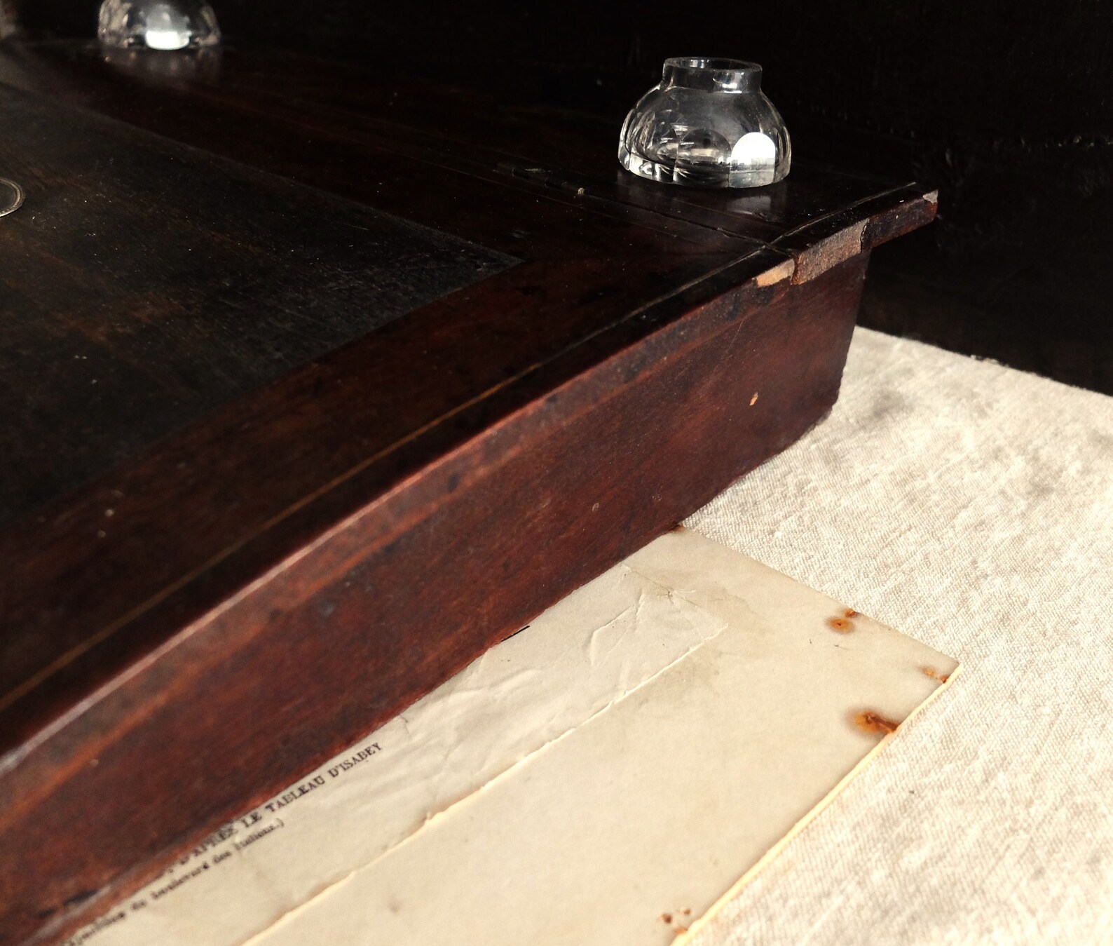 Antique Letter Writing Desk Stationery Box/ Wood With Etsy