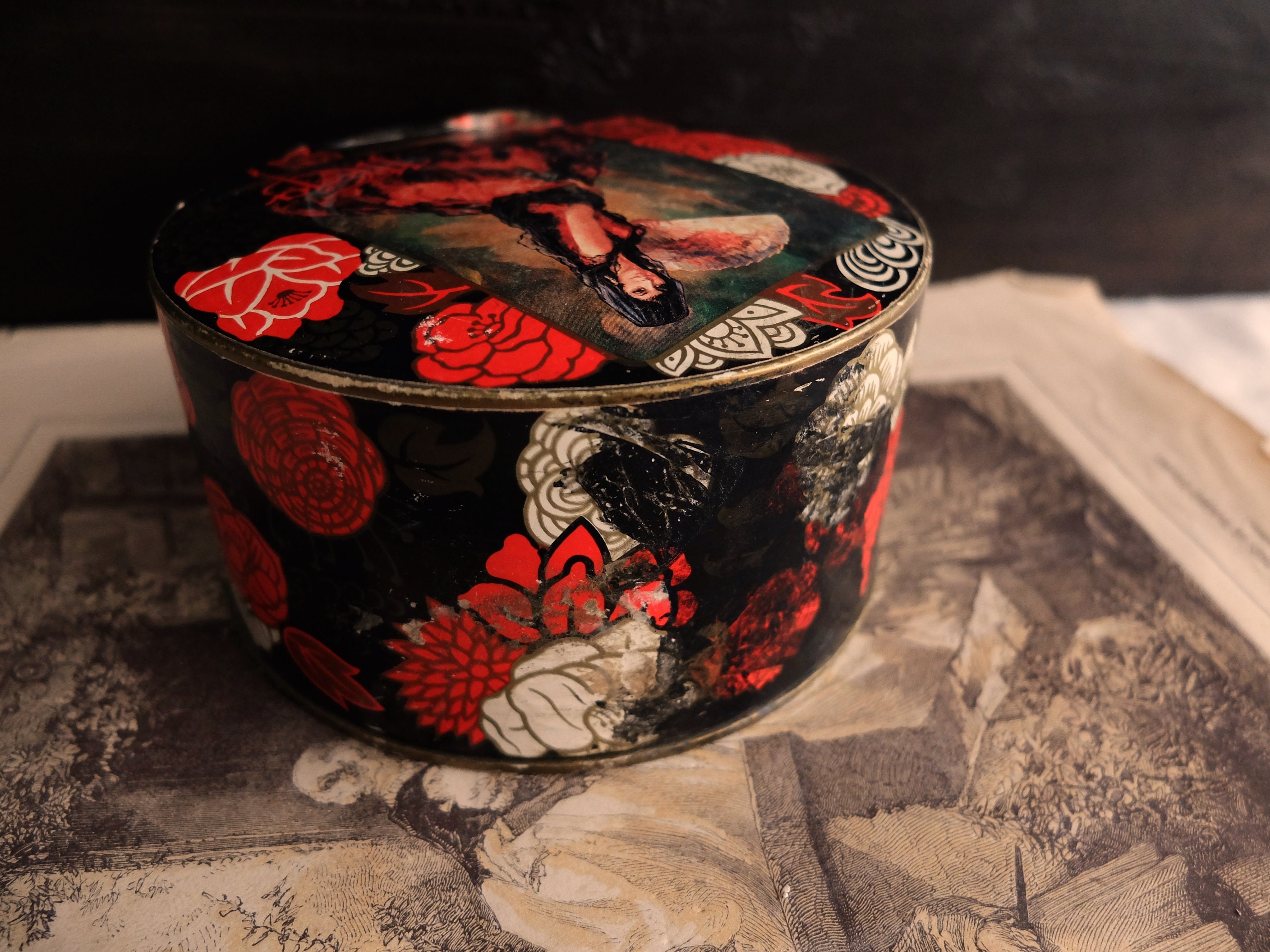 Maja De Myrurgia Powder Box/ Vintage Cosmetic Vanity / 1950's Powder ...