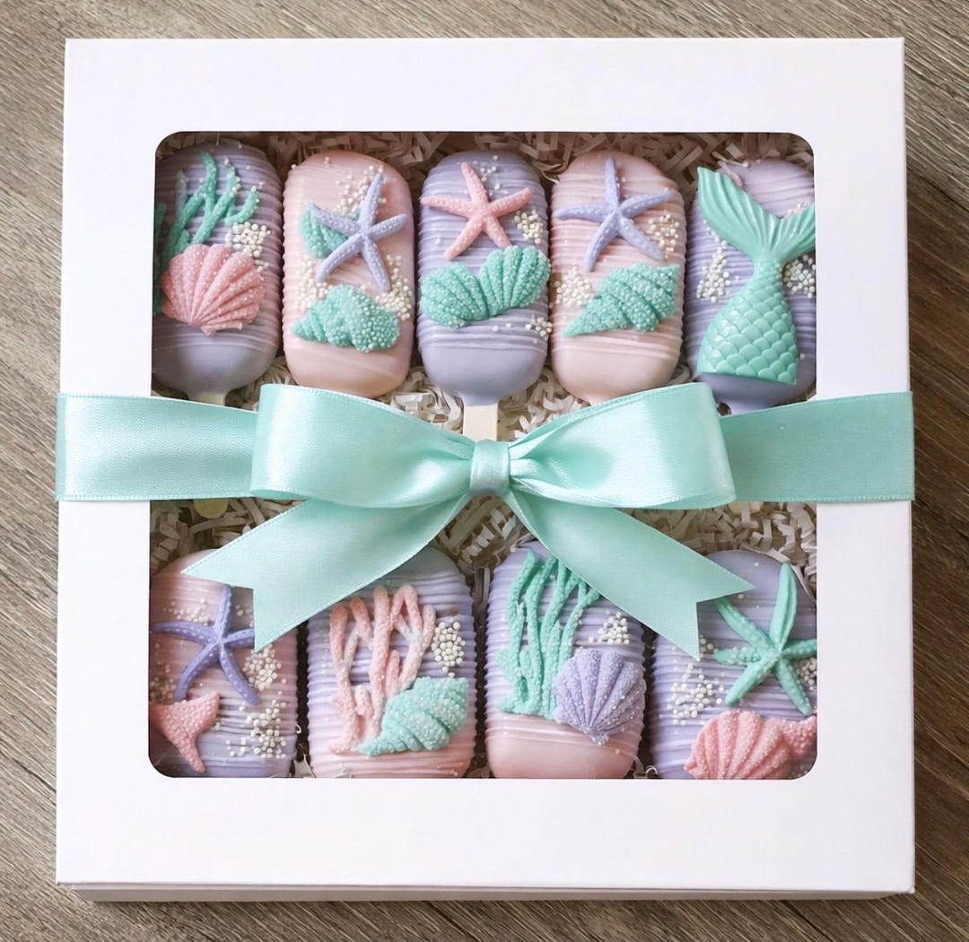 Mermaid Birthday Party Dessert Box | Under the Sea Treat Box | Mermaid ...