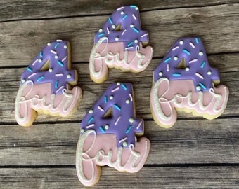 Customizable Number  Cookies