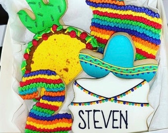 Taco/Fiesta Birthday Cookies