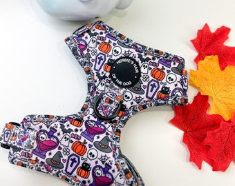 Limited Edition Happy Howloween Dog Harness, Girl Dog Harness, Boy Dog Harness, Puppy Harness, Autumn, Spooky, Halloween, Ghosts, Pumpkin