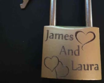 Custom Personalized Padlock, Engraved Padlock