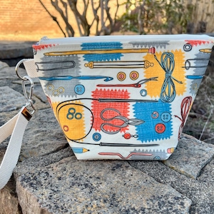 Tools of the Trade! Knitting Crochet Project Yarn Fiber Craft Bag