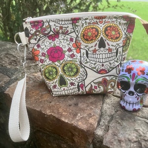 Embracing Mortality! Knitting Project Bag, Crochet Zippered Pouch, Yarn Sock Tote