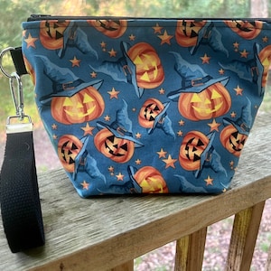 Candle Lit! Knitting Project Bag, Crochet Zippered Pouch, Yarn Sock Tote