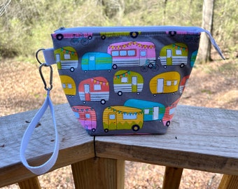 Groovy Campers! Knitting Project Bag, Crochet Tote,