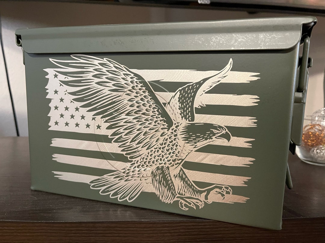 Personalized Customized Laser Engraved .50 Cal or .30 Cal Ammo Can