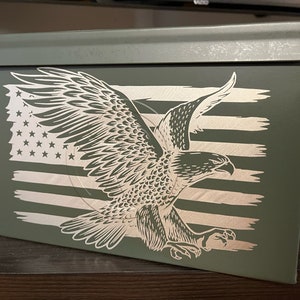 Personalized Customized Laser Engraved .50 Cal or .30 Cal Ammo Can, Ammo Box.  Groomsmen Gift Box Wedding Groom Father Friend Dad Gift