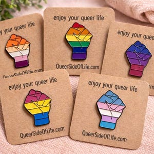 Pride-vuistspeld - queer, lesbisch, panseksueel, biseksueel, trans