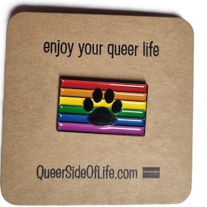 Pride flag pin with black background metal + enamel - Queer - Gay - Intersex Inclusive