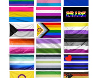 Pride Flag 150 x 90 cm 5 x 3 ft - Queer - Gay - Bisexual - Trans - Pansexual - Ace - Nonbinary - Lesbian - LGBTQ