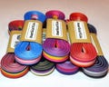 Flat woven and printed Pride shoelaces, 8 mm wide product logo