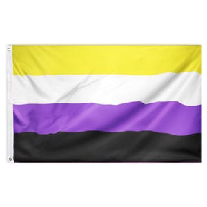 Prideflagga - 150 x 90 cm - icke-binär - enby - icke-binär