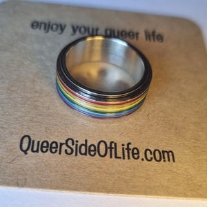 Pride Spinner Rainbow Fidget Ring