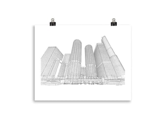 Marina City (Landscape) - Print