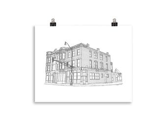 Glascott's Groggery Saloon - Print