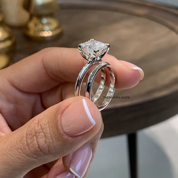 Wedding band for sale princess cut solitaire