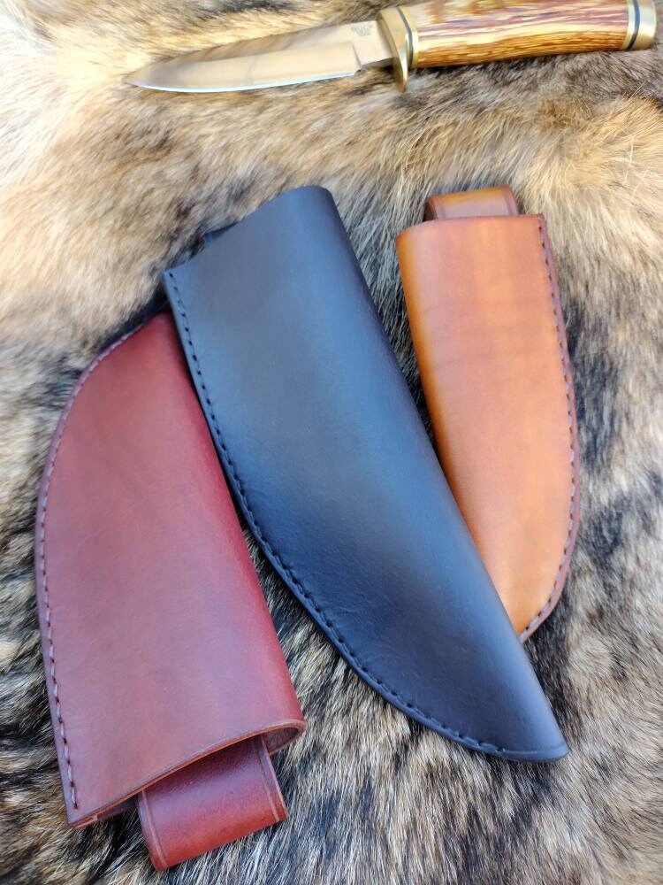 WIDE Custom Leather Knife Sheath Organic Leather Knife Etsy