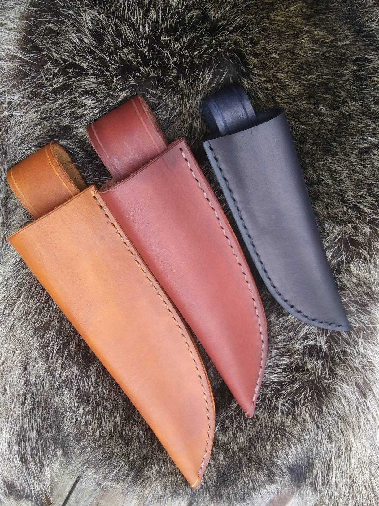 Leather Knife Sheath, Custom knife case for belt – Bull Sheath Leather