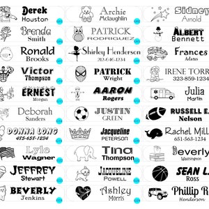 Clothing Stamp With Name, Permanent on Any Surface or Fabric, Personalized  Clothing Labels Stamp for Kids and Camp, Self-inking Q41 