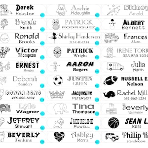 Promot Clothing Stamp - Self Inking Name Stamp for Personalized Shirt, School Uniform, Baby Clothes, Nursing Home, Camp, Custom Labels, and More 