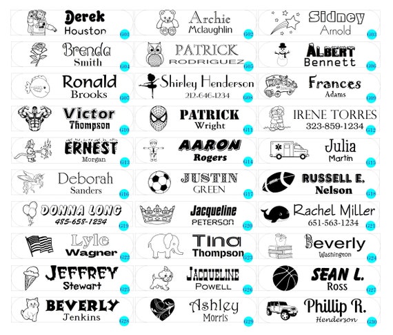 Permanent Name Stamp for Clothing and Other Surfaces , Mini Round Clothing  Label Stamp, Child Name Labels Stamper, Custom Kids Name Stamper 