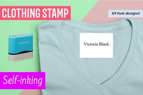 Custom Fabric Stamp | Clothing Stamp | Clothing Marker Stamp | Kids Name Stamp for clothing | Name Stamp | Label Stamp for Camp | Shirt Tag