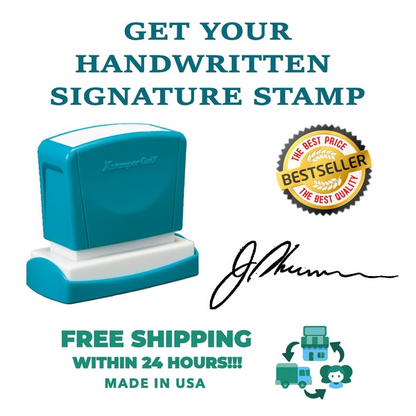 Signature Stamp - Stamp with Name - 1 Line Name Stamp Signature Stamp - Customizable Stamp - Personalized Self-Inking Signature Stamps