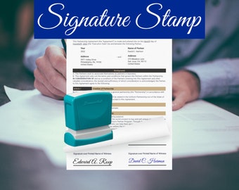 Custom Signature Stamp: Self Inking Name Stamper