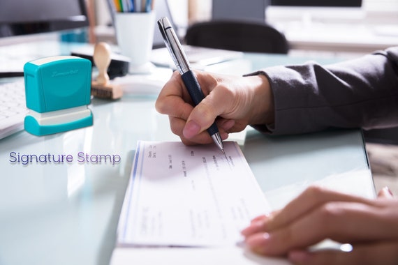 Custom Signature Self-Inking Stamp - Personalize with Your Own Signature or Choose from Our Signature Font Collection