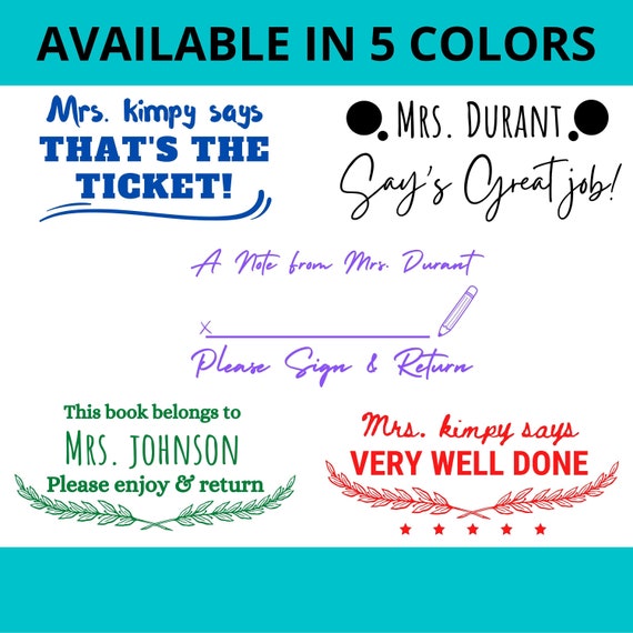 Personalized Teacher Stamps for Efficient Grading & Classroom Organization